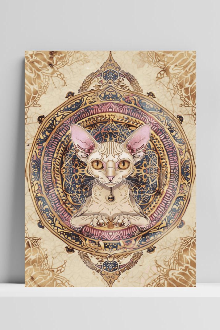 Sfinx Kat op 3mm aluminium dibond
