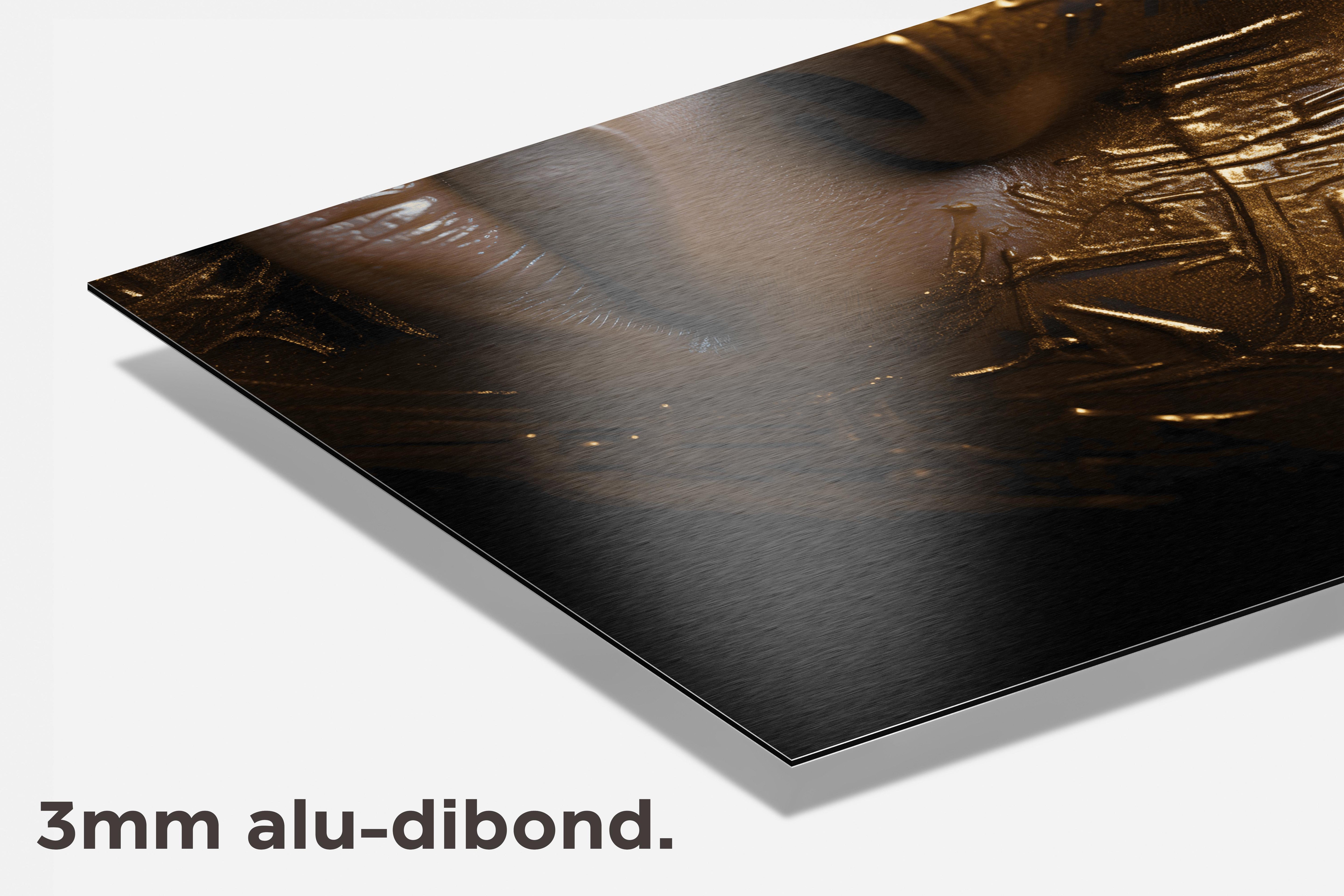 Vrouw Goud Gezicht dibond detail