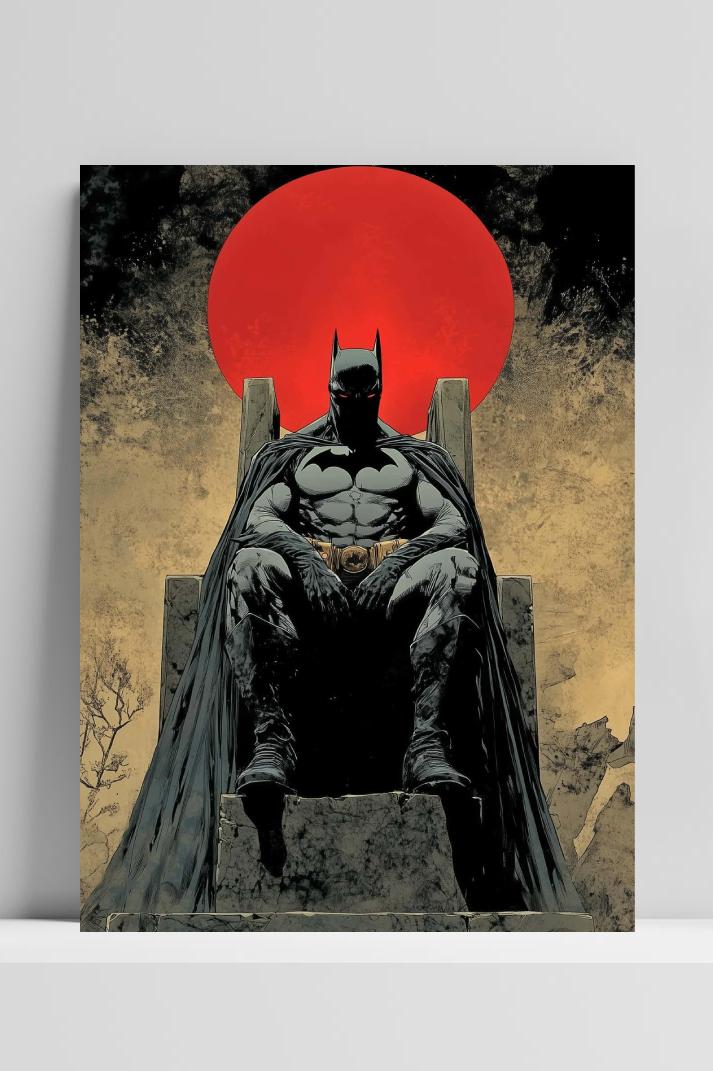 Batman DC op 3mm aluminium dibond