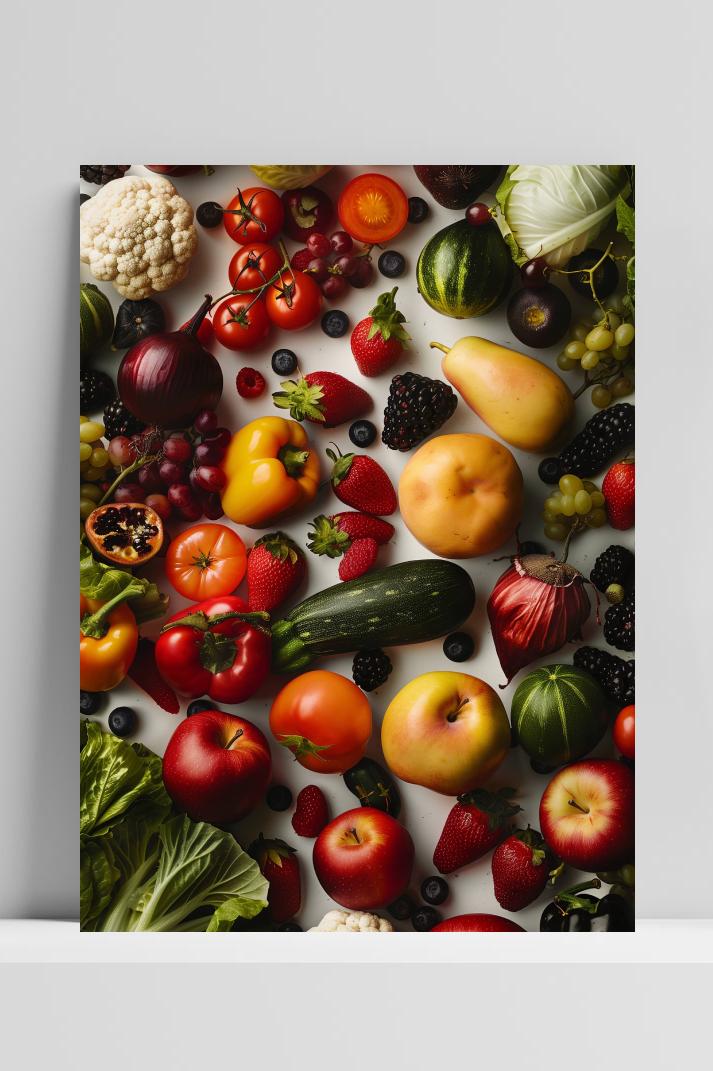 Vruchten en Groenten op 3mm aluminium dibond