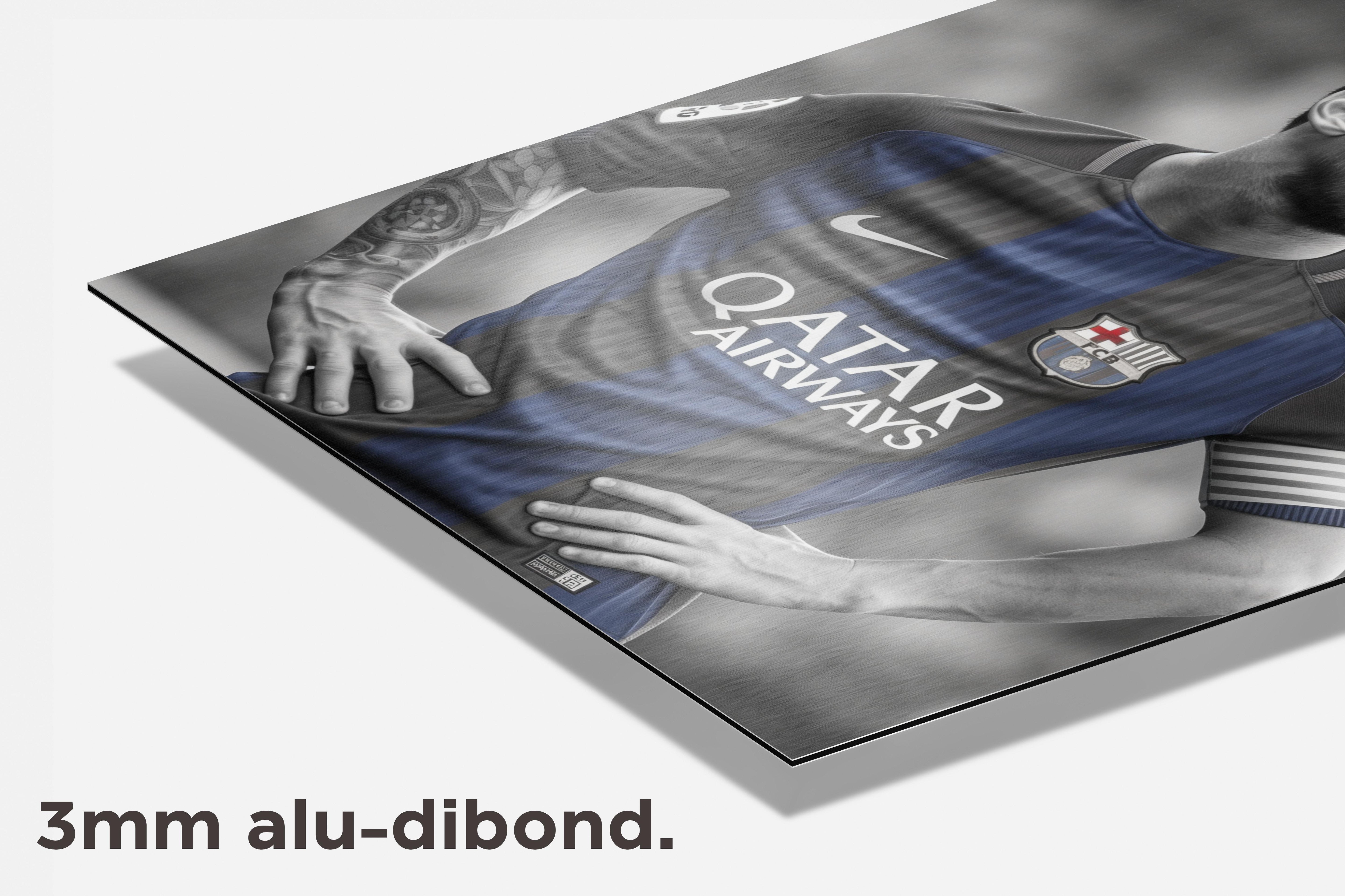 Messi FC Barcelona dibond detail