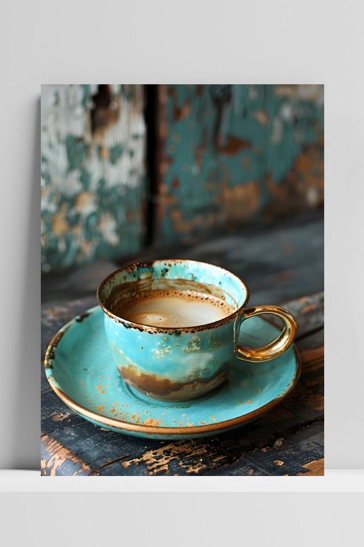 Koffiekopje op 3mm aluminium dibond