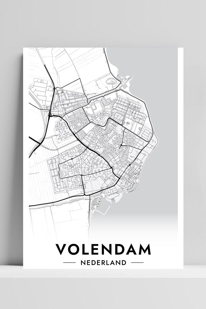 Volendam Map op 3mm aluminium dibond