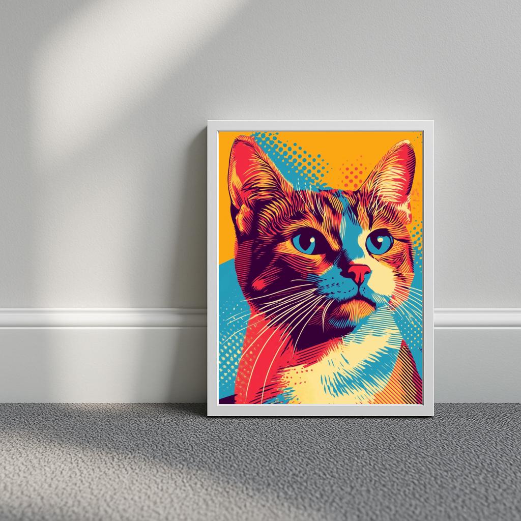 Cat Pop Art poster sfeerbeeld 3