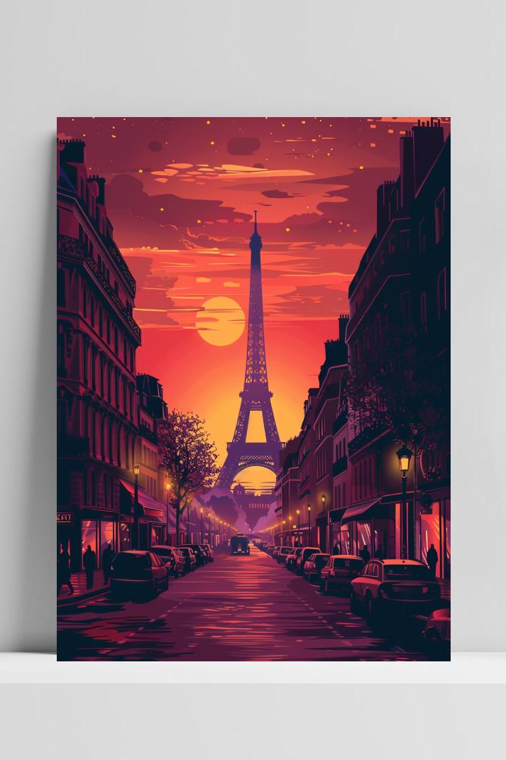 Eiffeltoren op 3mm aluminium dibond