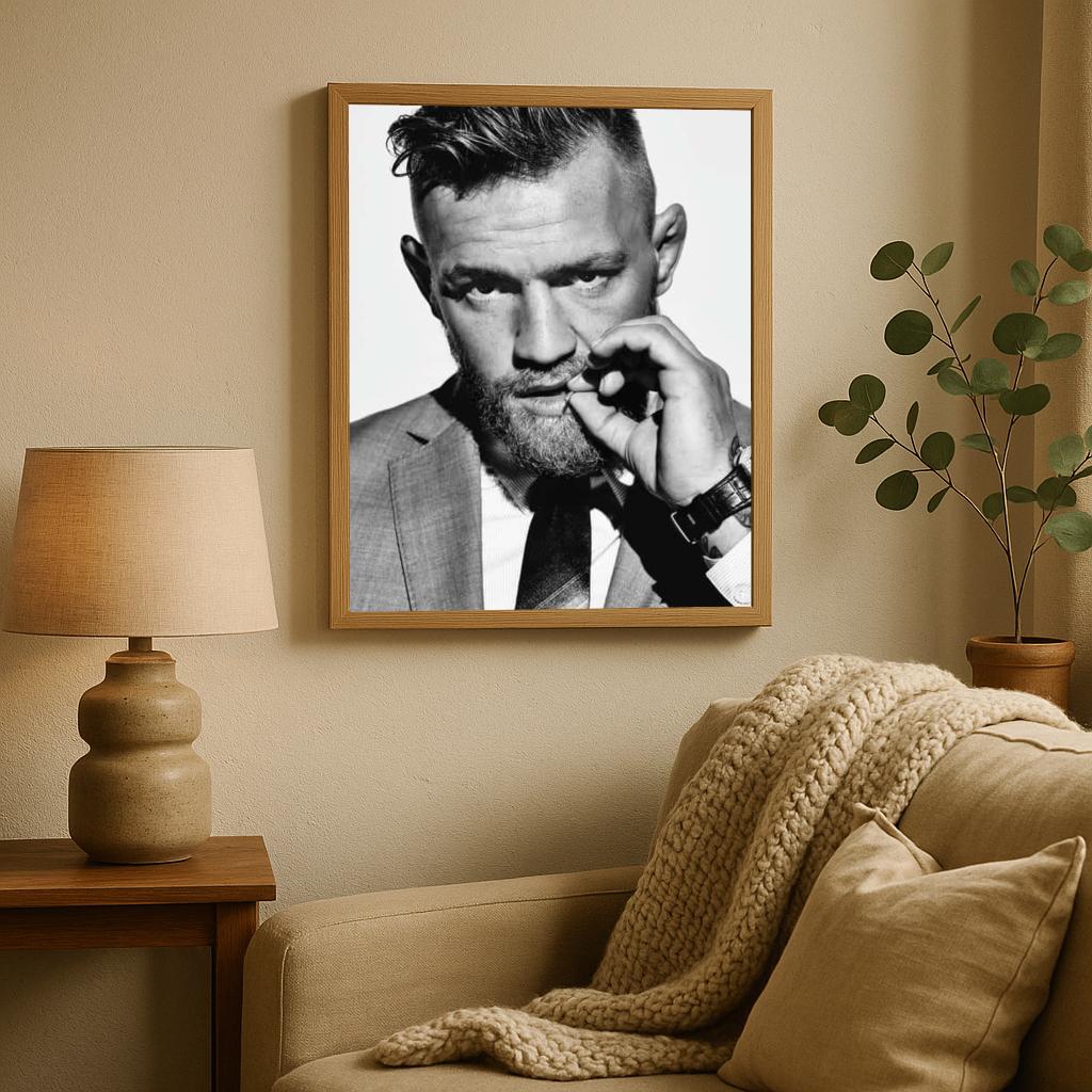 Conor McGregor Suit B&W poster sfeerbeeld 2