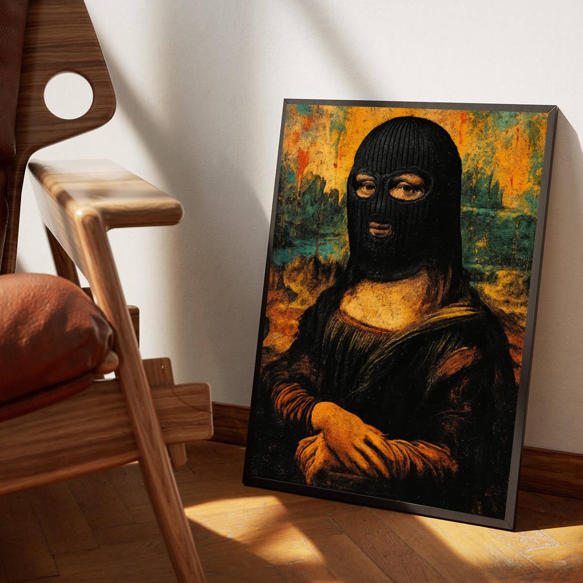 Mona Lisa Inspired Mask poster sfeerbeeld 3