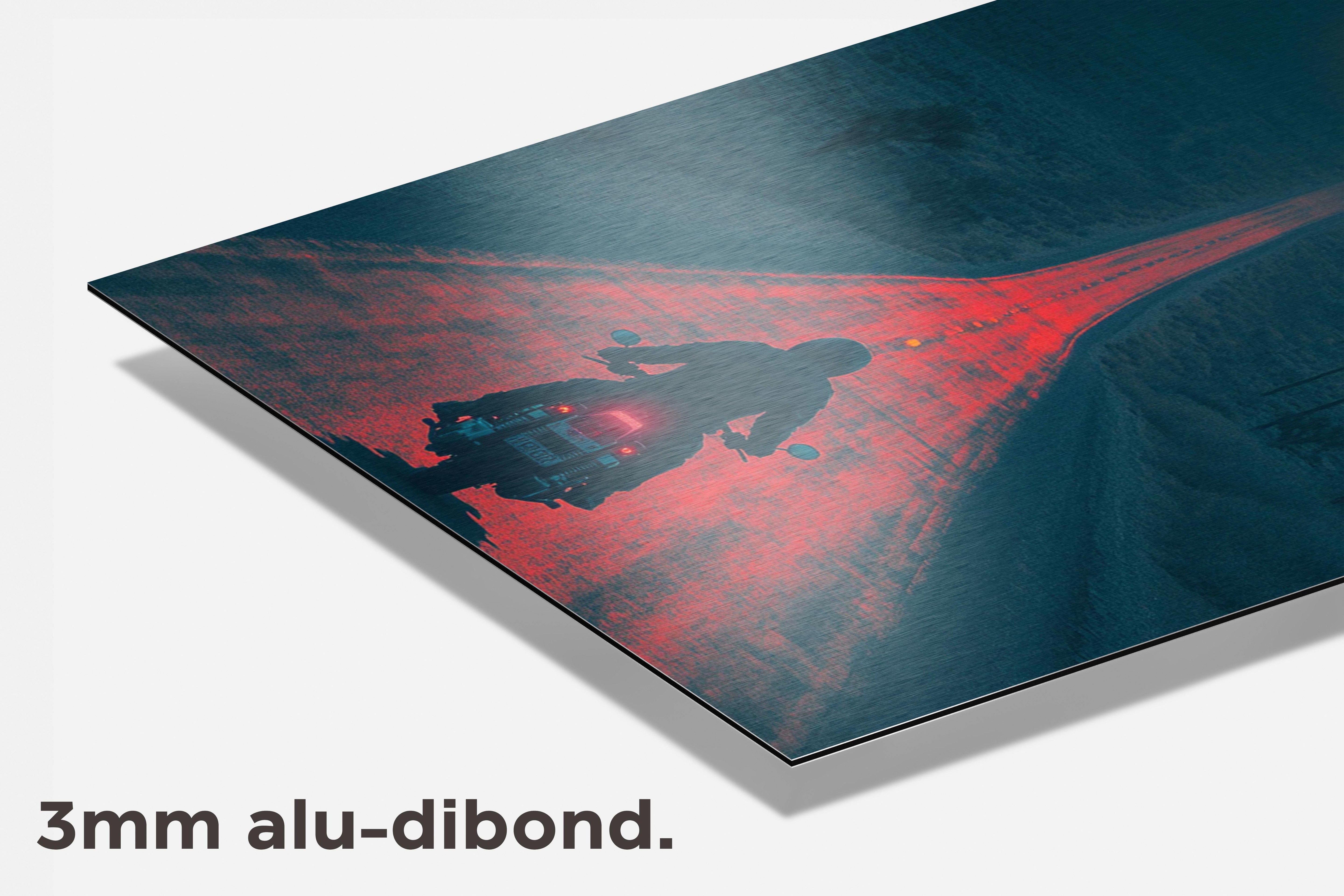 Motorfiets dibond detail