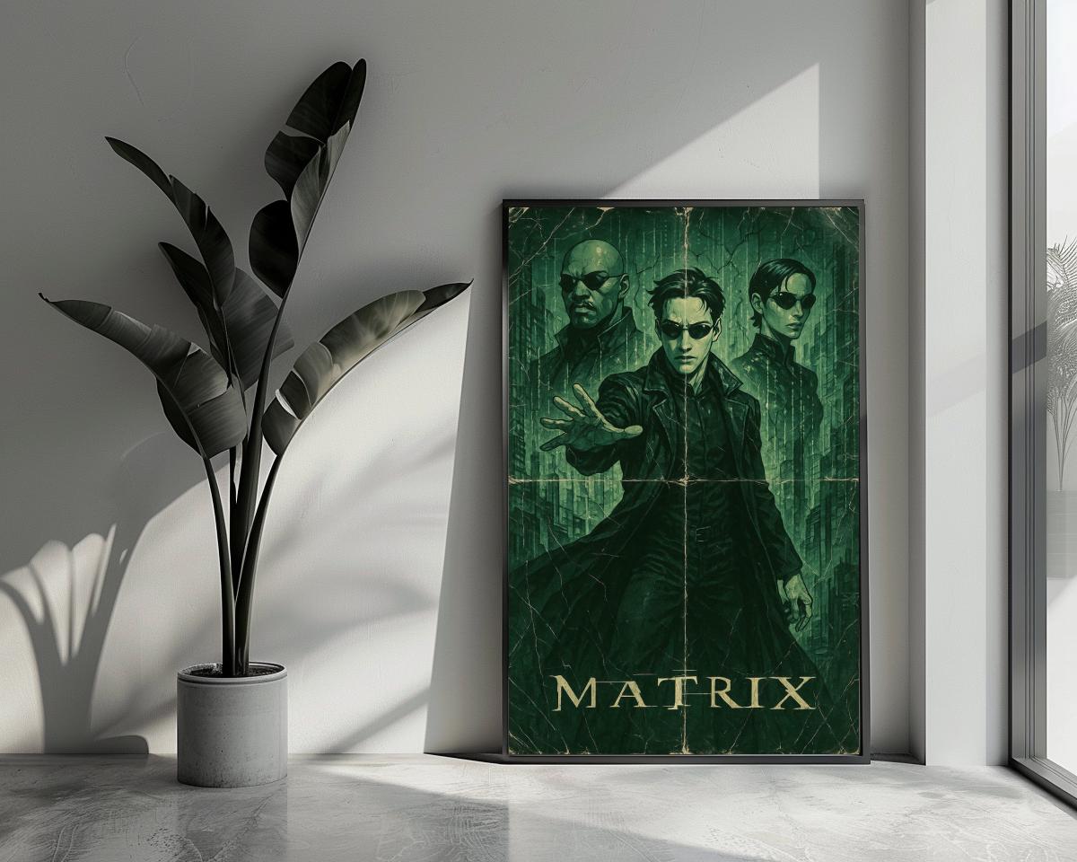 Matrix Cartoon Text poster van 25 Artstreet