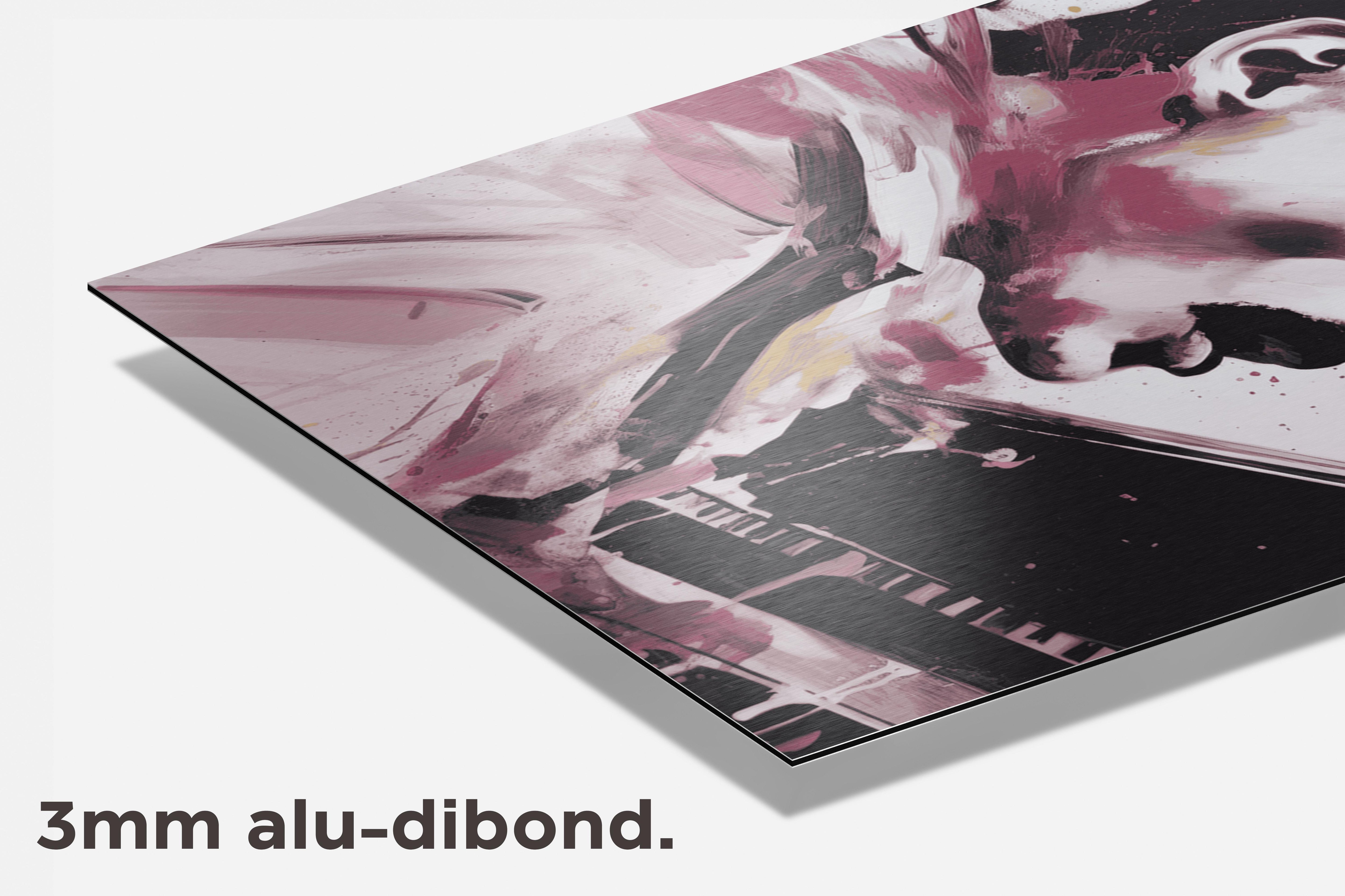 Freddie Mercury Roze dibond detail