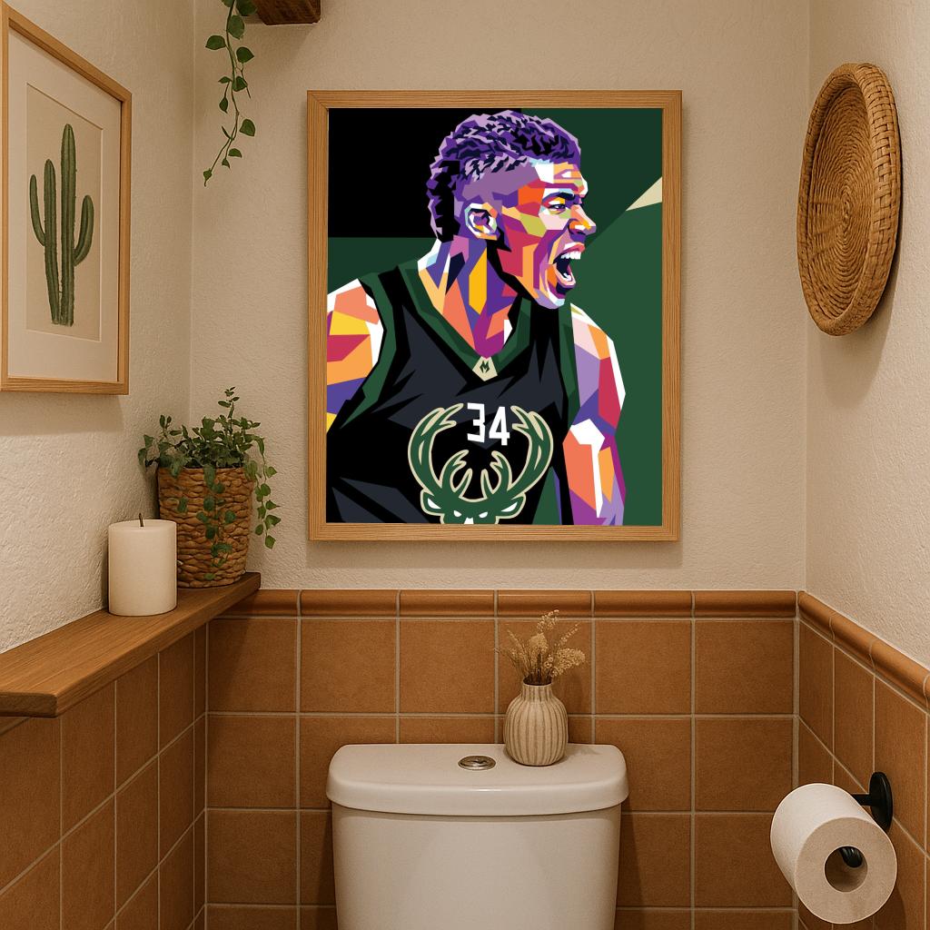 Giannis Antetokounmpo Pop Art poster sfeerbeeld 3