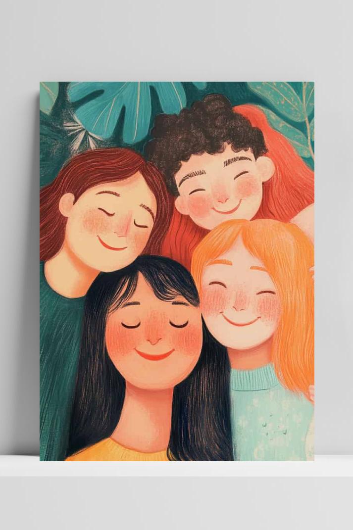 Familie op 3mm aluminium dibond