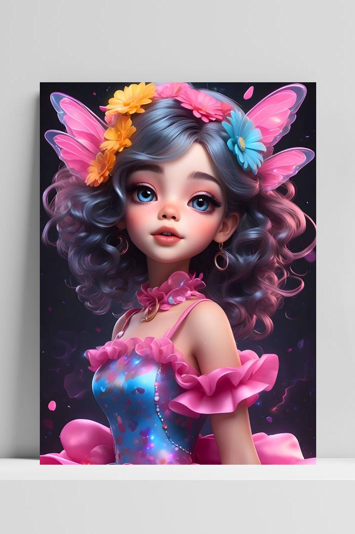 Fee Roze op 3mm aluminium dibond