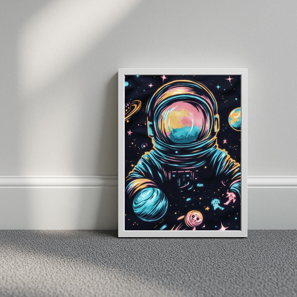 Astronaut Space Retro poster sfeerbeeld 3