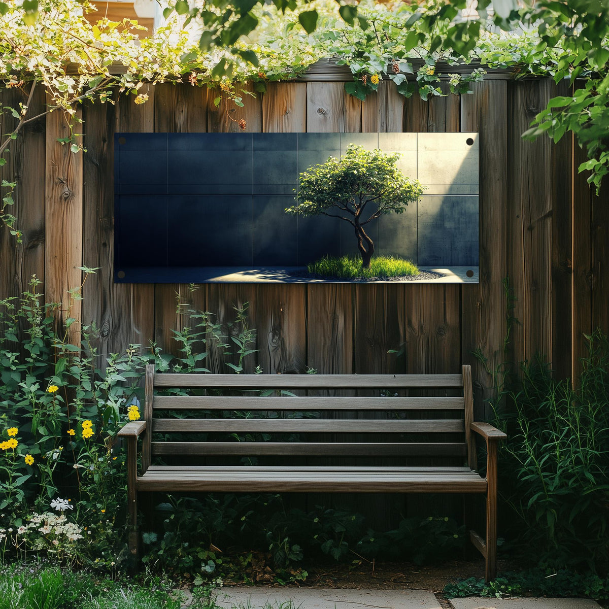Affiche de jardin Arbre Minimaliste dans un intérieur