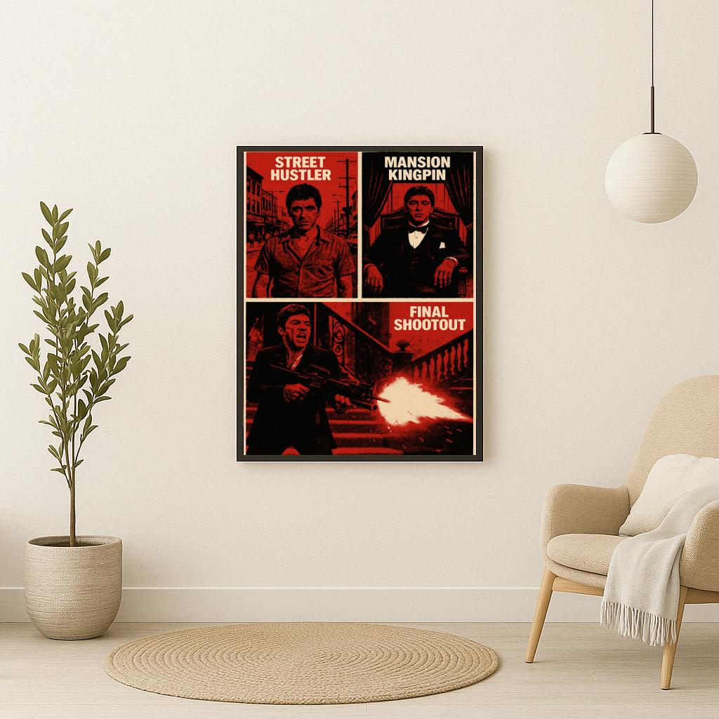 Al Pacino Scarface Tony Montana Collage poster sfeerbeeld 2