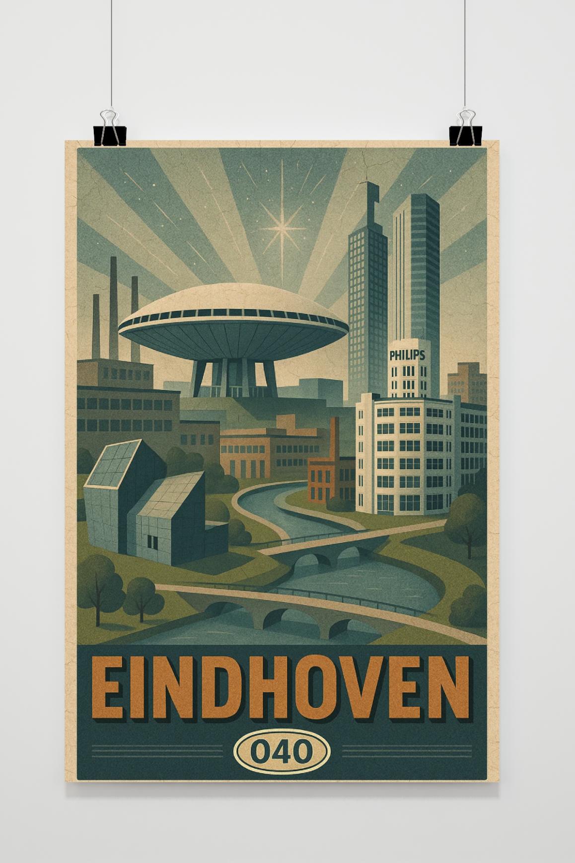 Affiche Eindhoven Netherlands Vintage de 25 Artstreet