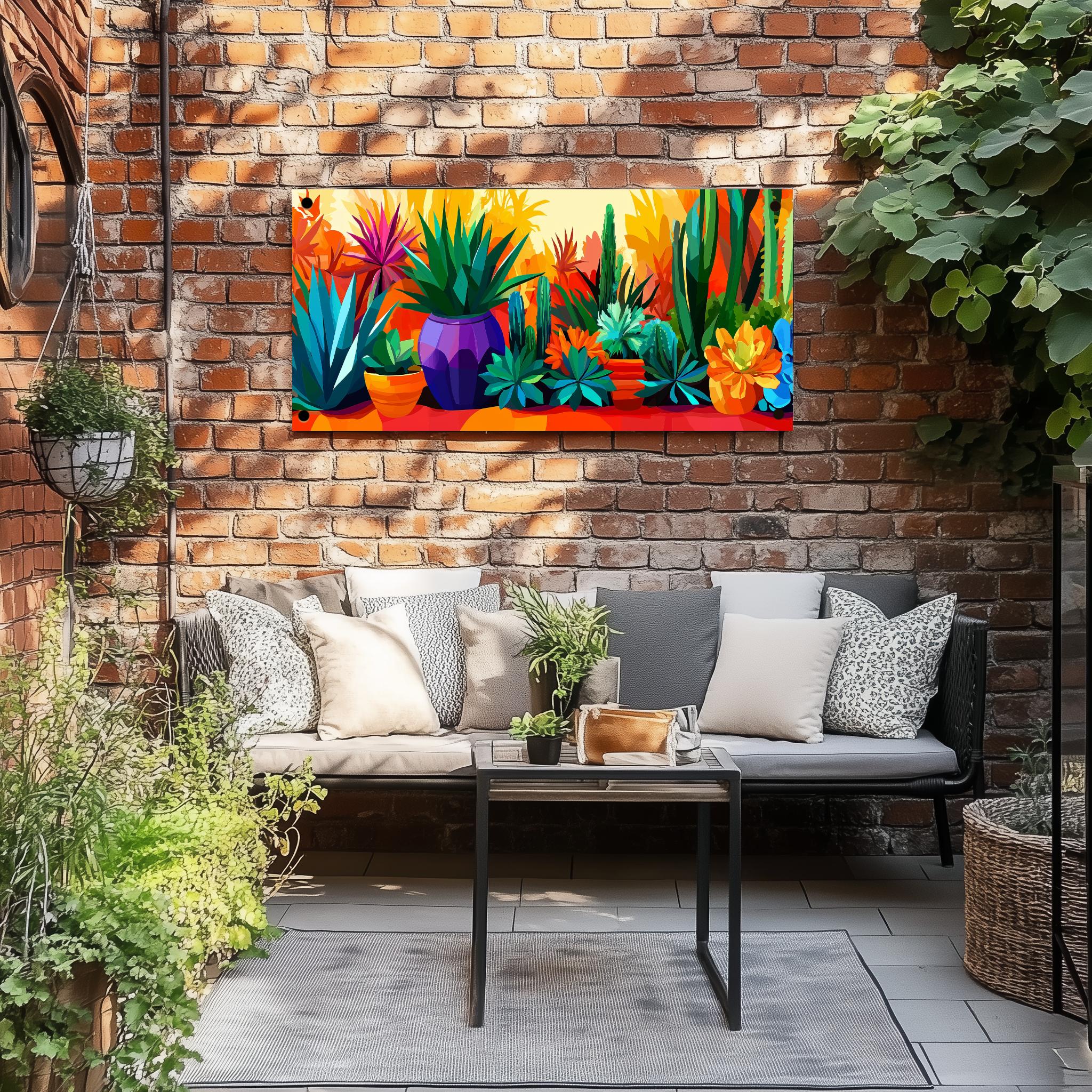 Tuinposter Vetplanten sfeerbeeld 3
