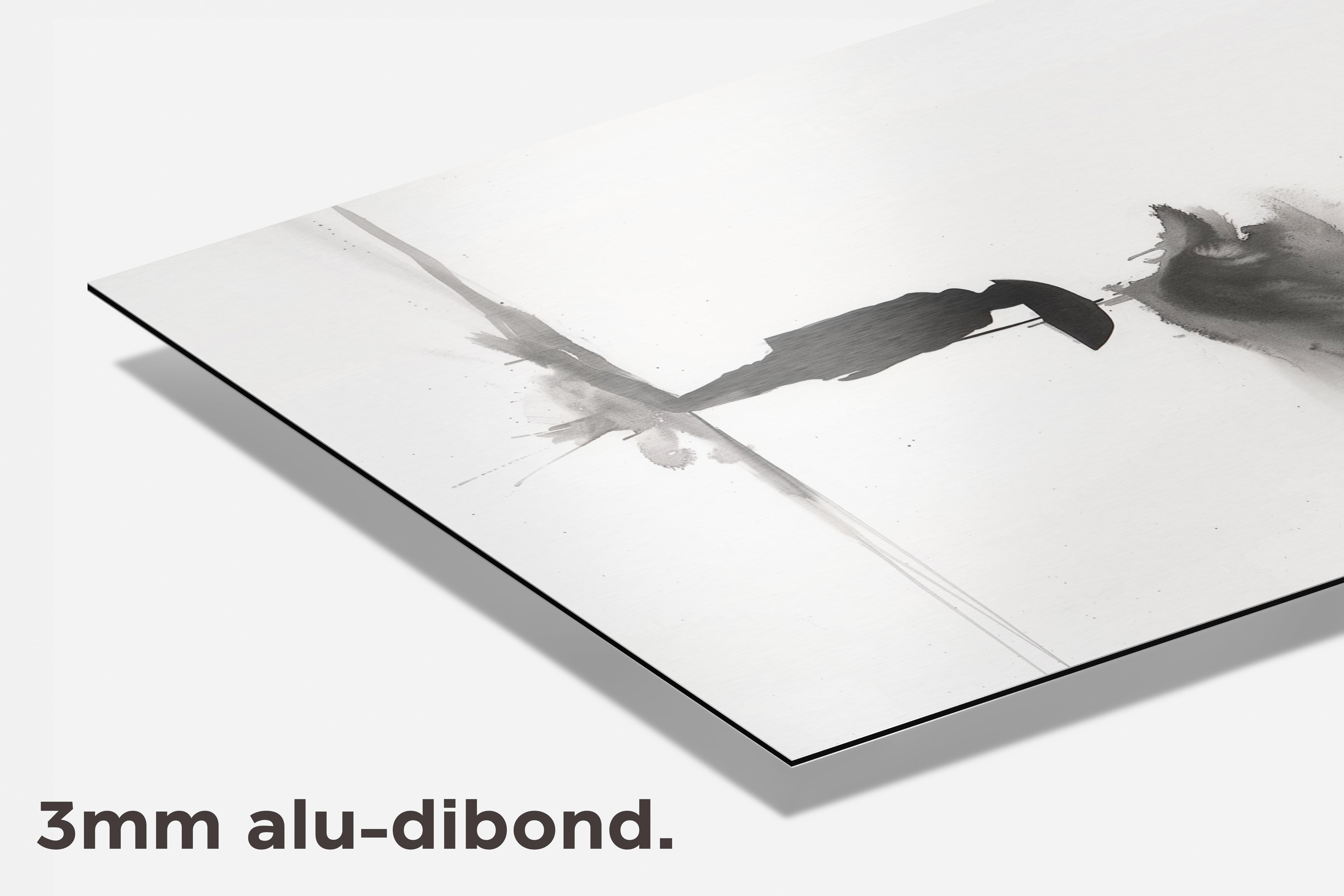 Paraplu Zwart Wit dibond detail