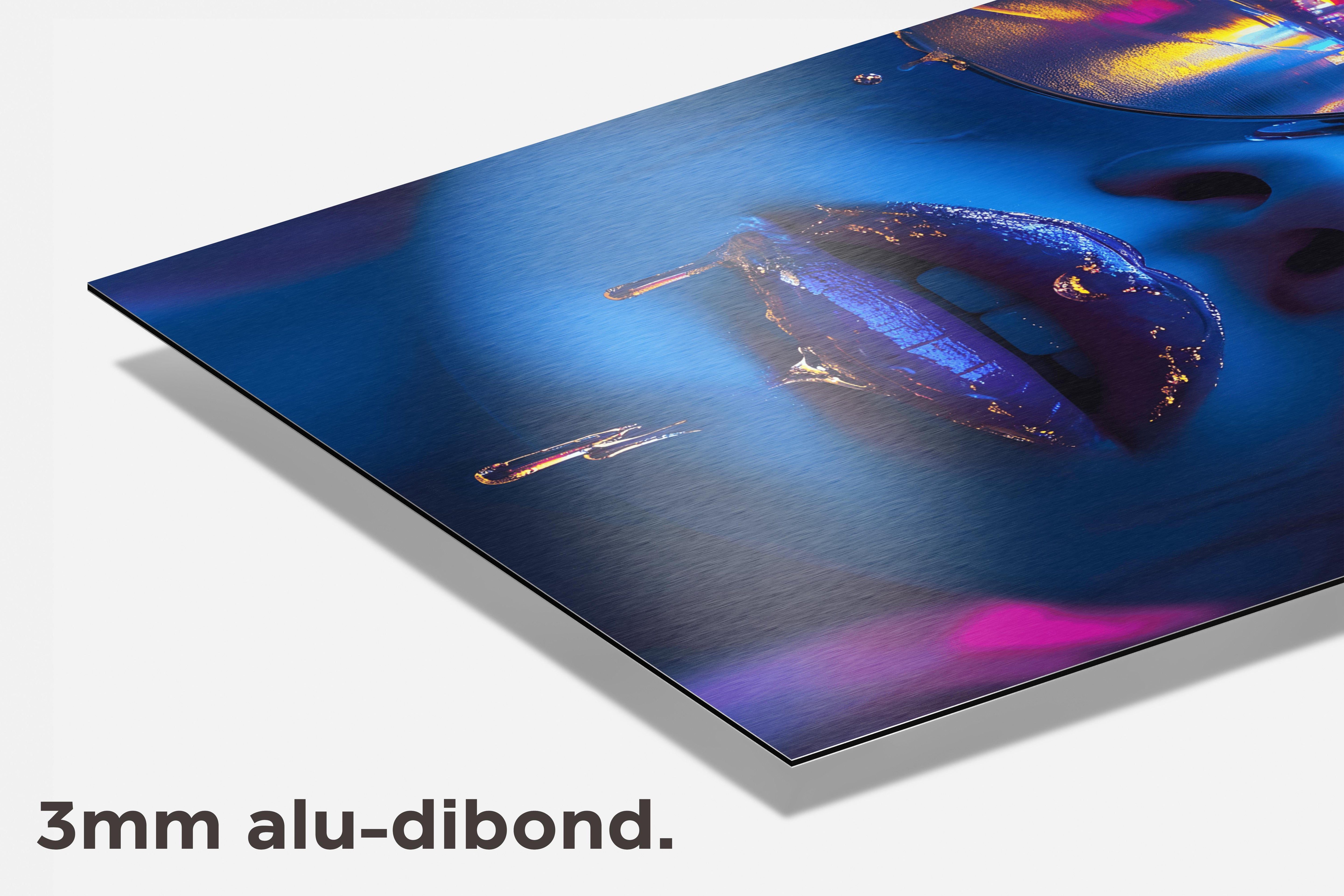 Bril Neon Stad dibond detail