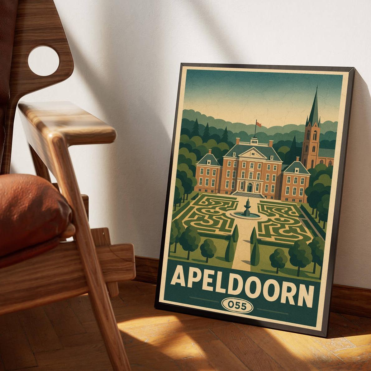 Apeldoorn Netherlands Vintage Text poster sfeerbeeld 3