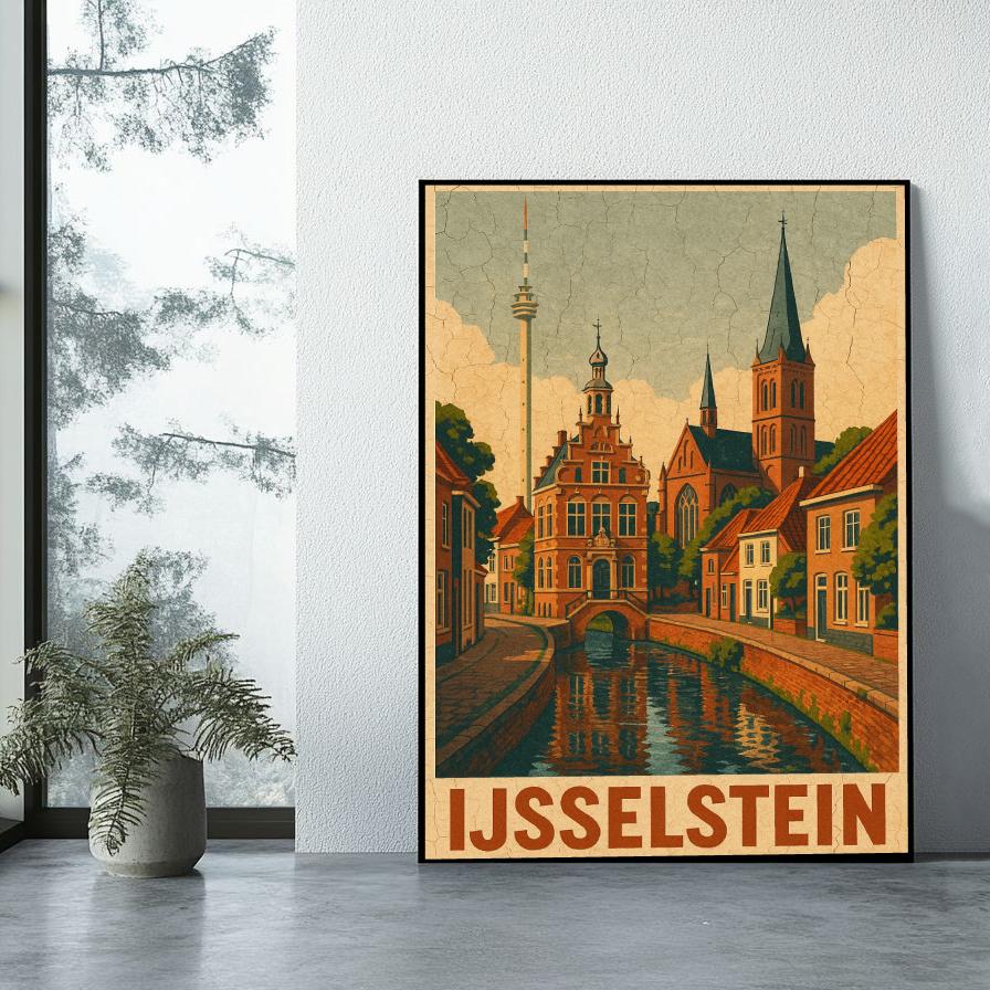 IJsselstein Netherlands Vintage Text poster sfeerbeeld 1