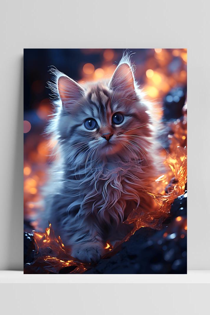 Kitten Goud op 3mm aluminium dibond