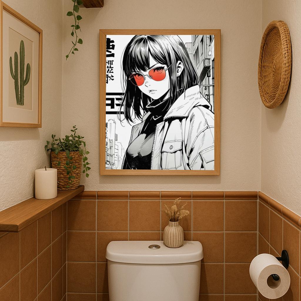Manga Girl Text poster sfeerbeeld 2