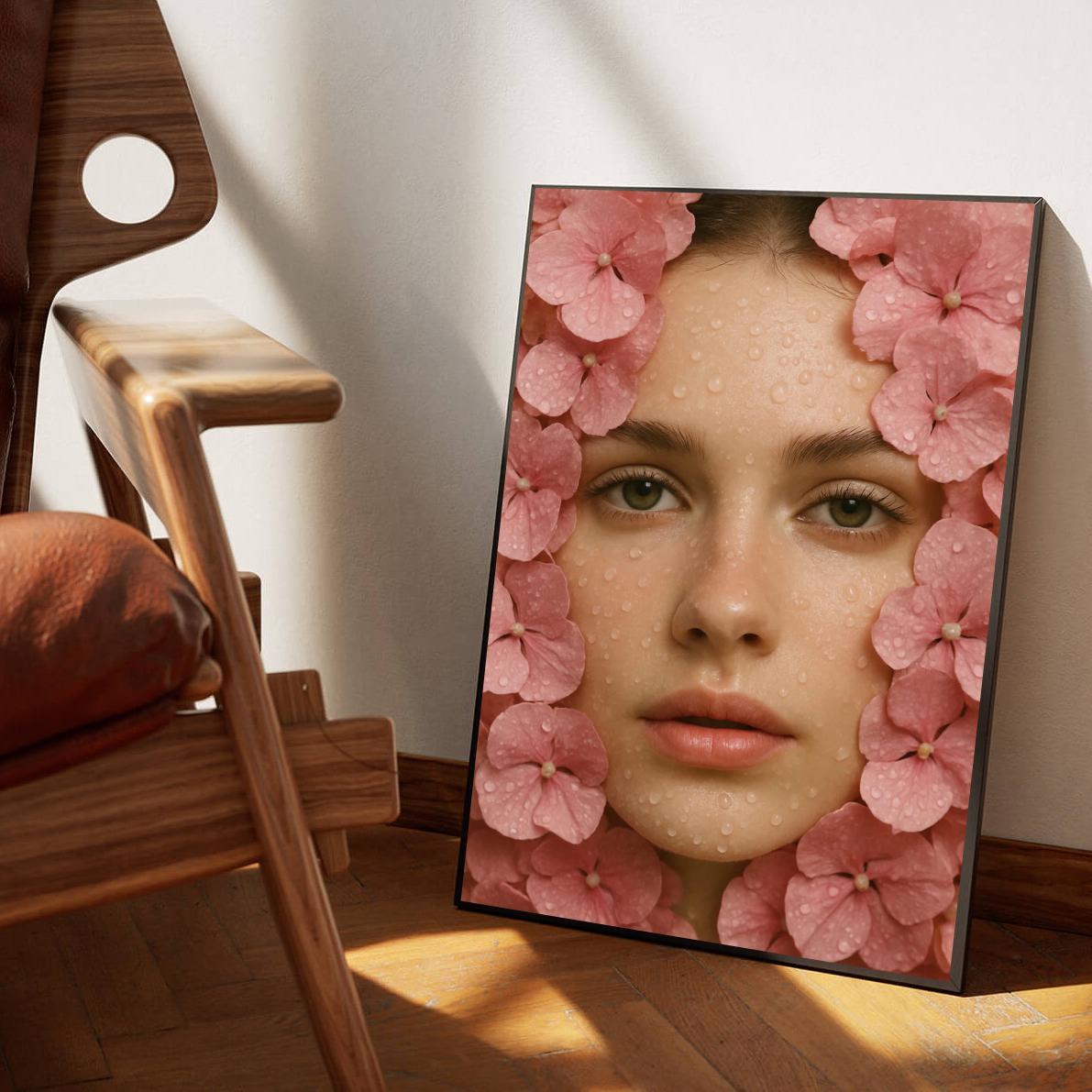 Lady Flowers Portrait poster sfeerbeeld 1