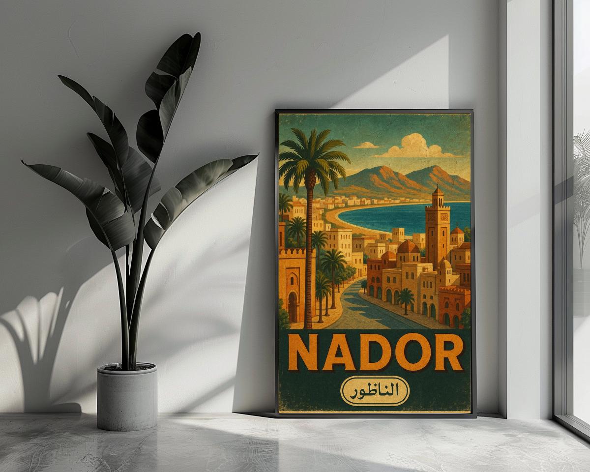 Nador Morocco Vintage Text poster van 25 Artstreet