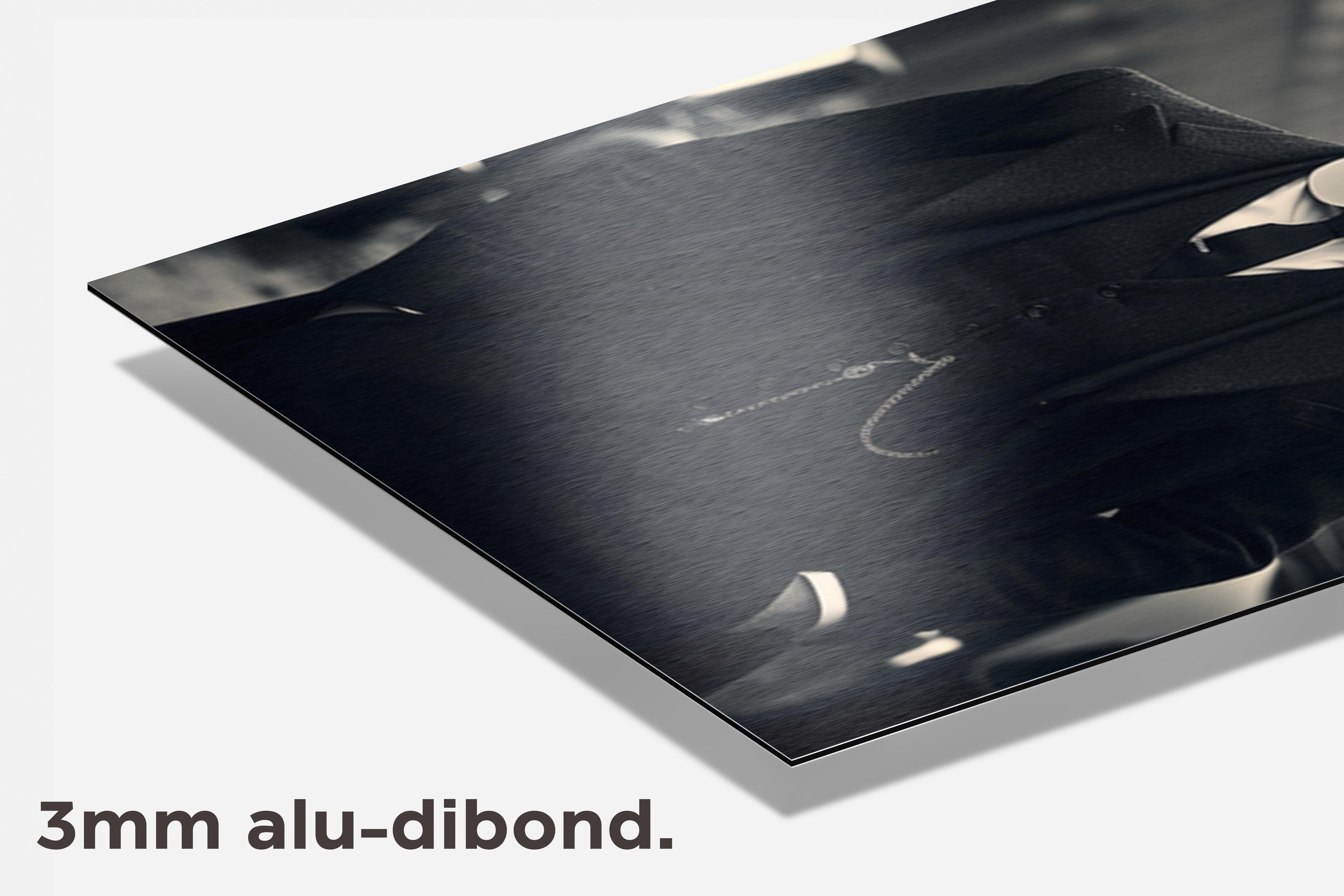 Thomas Shelby Zwart Wit dibond detail