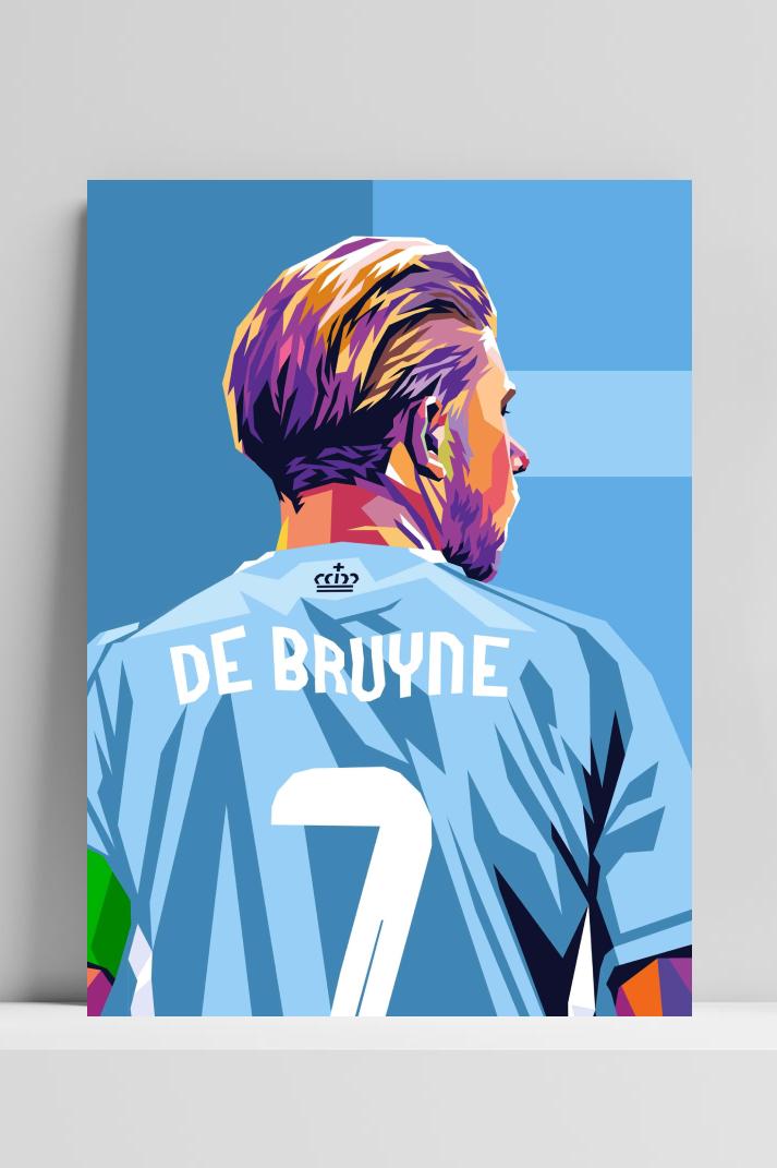 Kevin De Bruyne op 3mm aluminium dibond