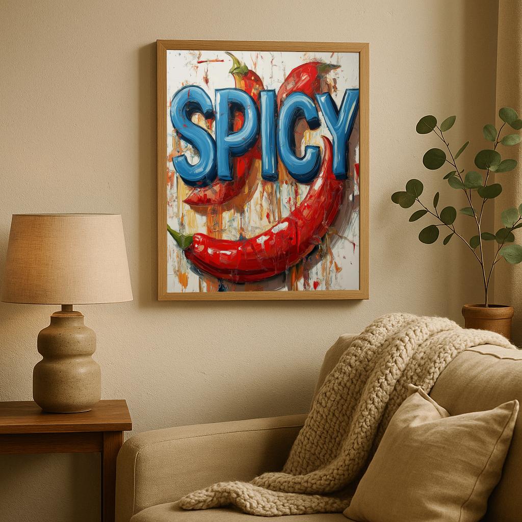Spicy Text Pepper poster sfeerbeeld 2