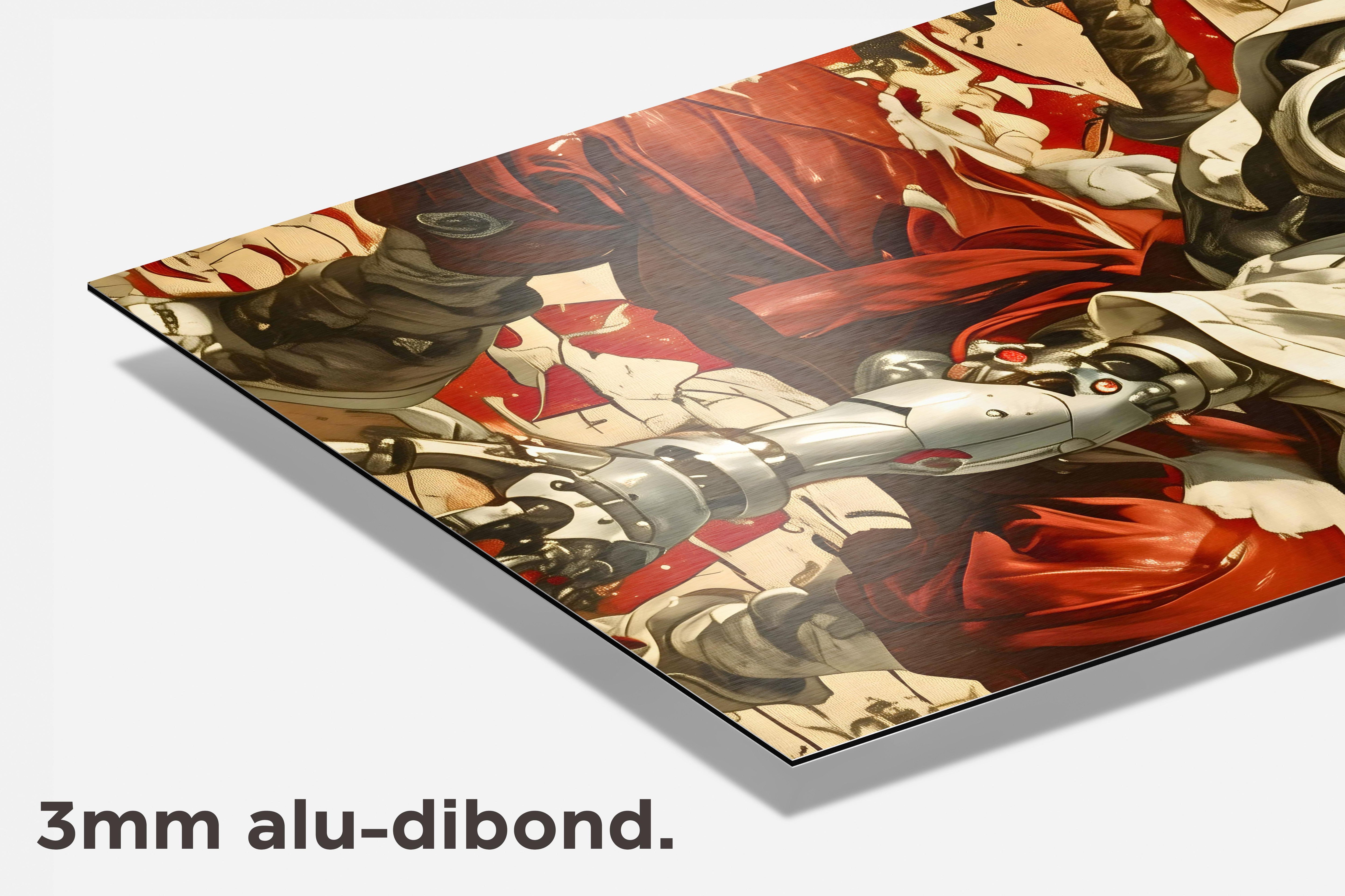 Robot Strijder dibond detail