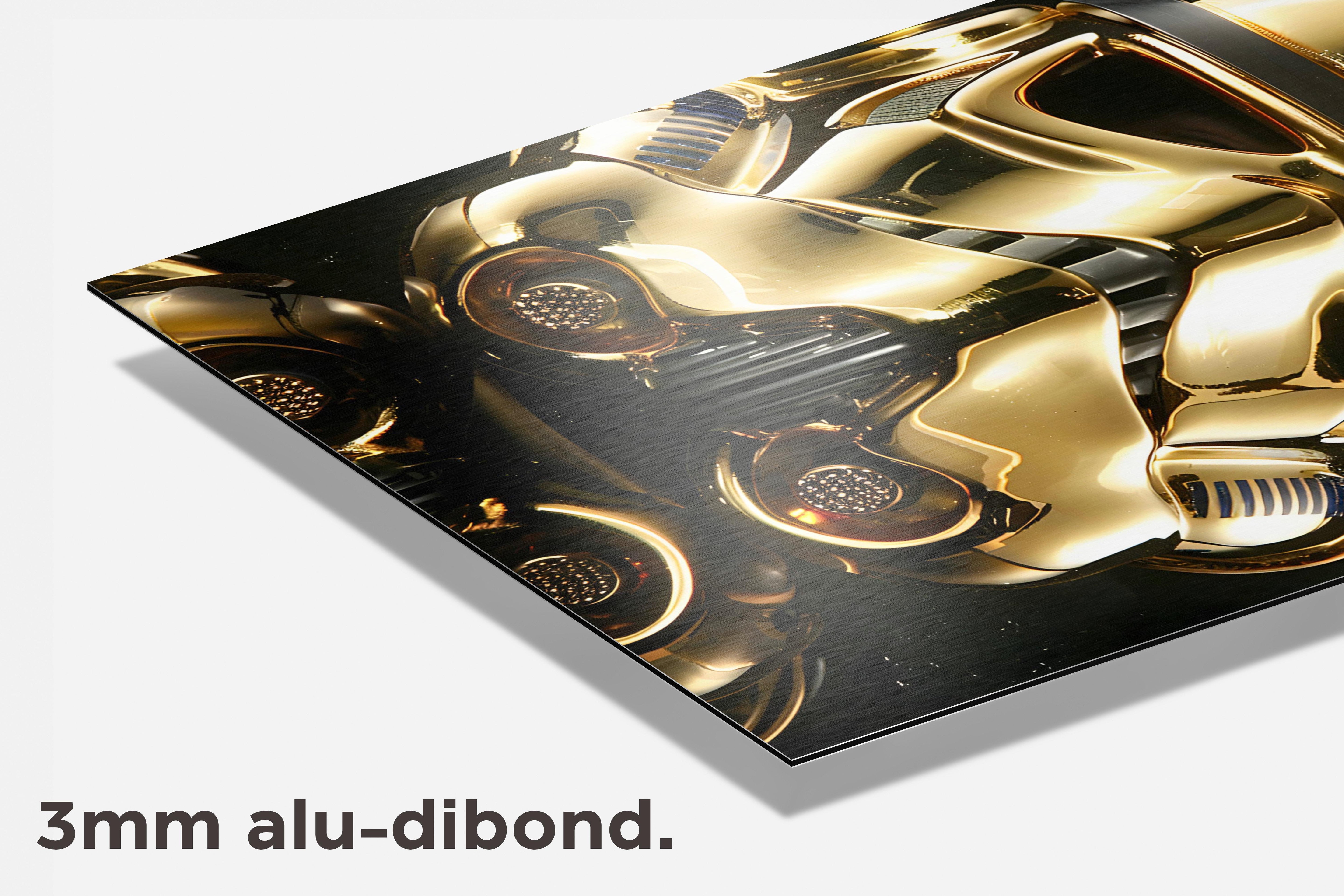 Gouden Stormtrooper dibond detail