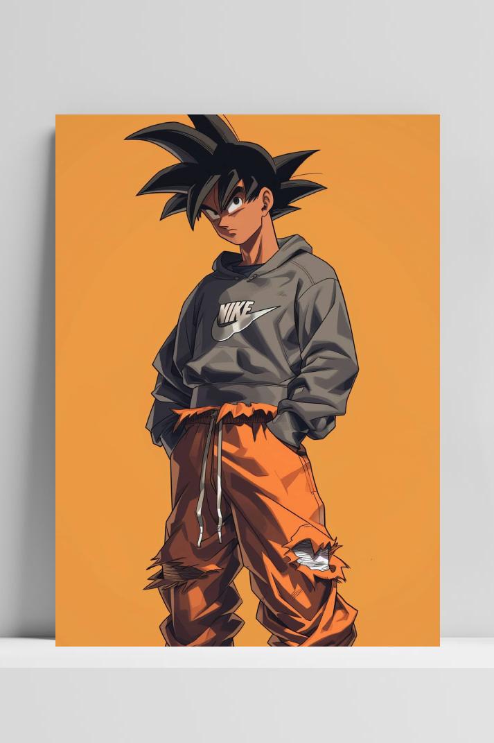 Goku Dragon Ball Z op 3mm aluminium dibond
