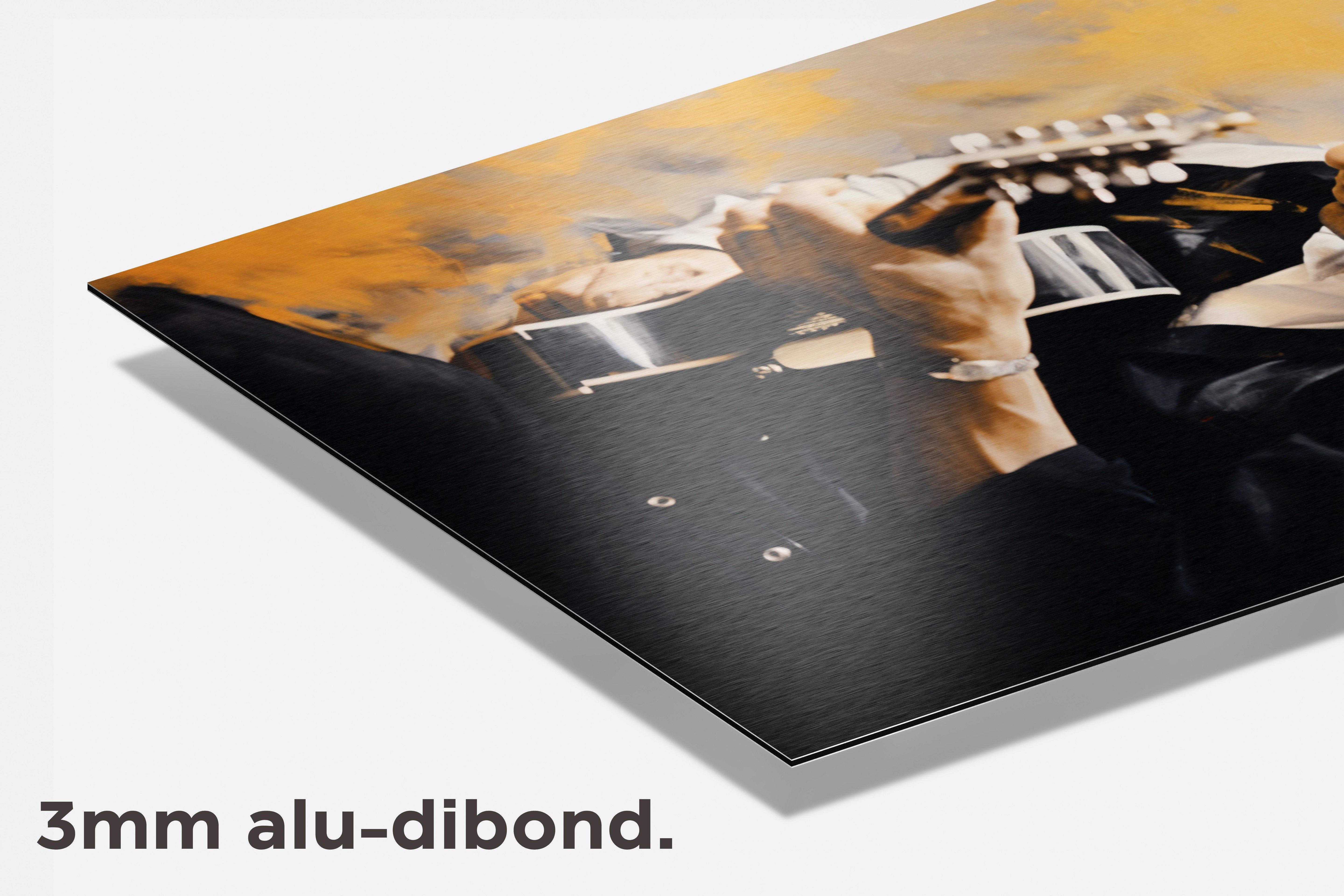 Johnny Cash dibond detail