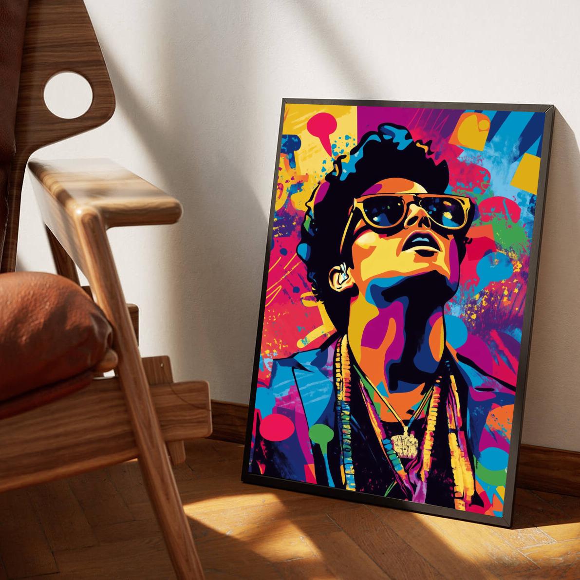 Bruno Mars Pop Art poster van 25 Artstreet