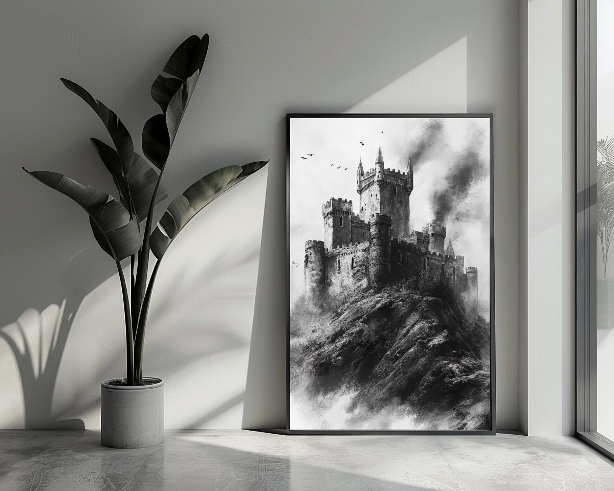 Castle B&W poster van 25 Artstreet