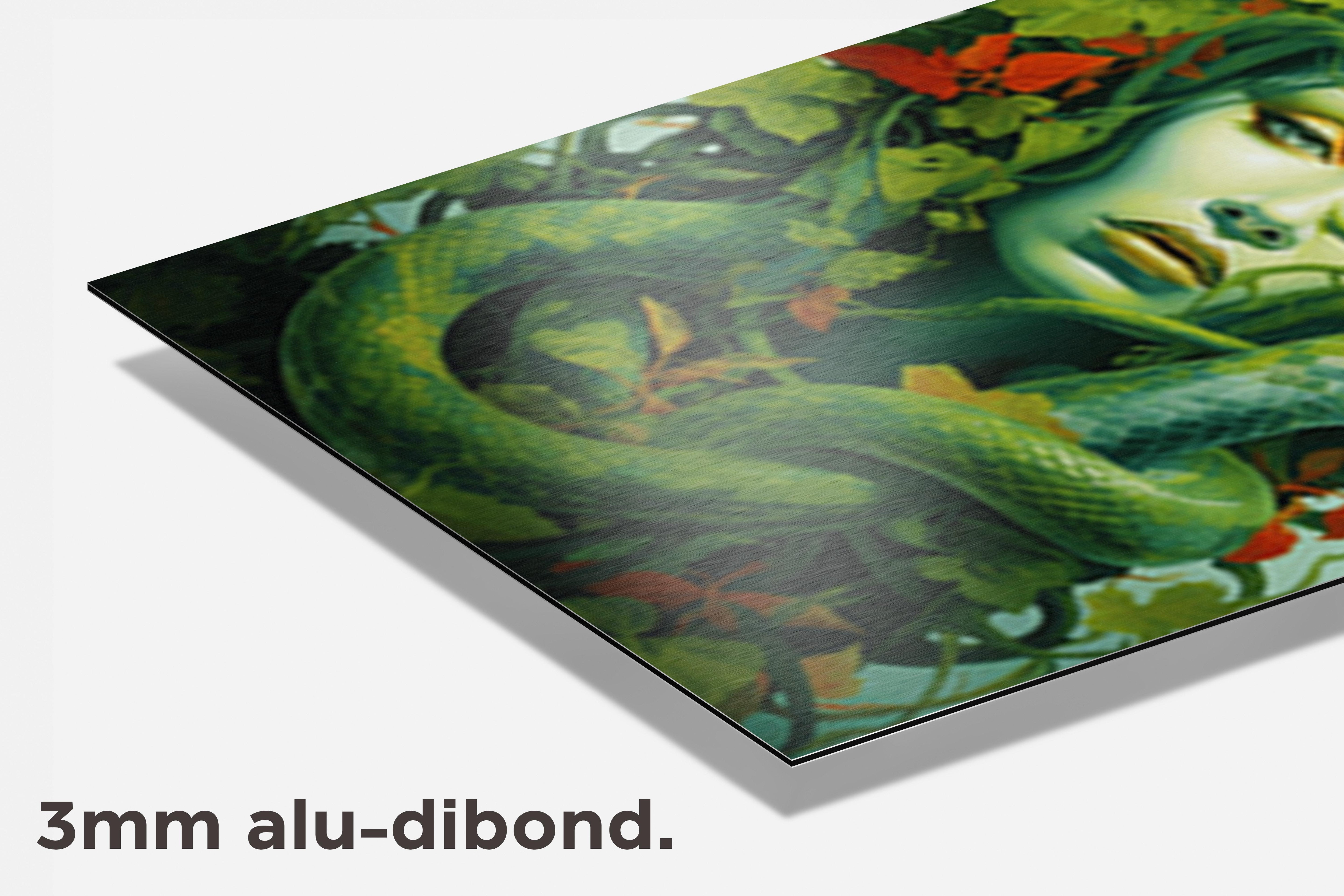 Medusa Groen dibond detail