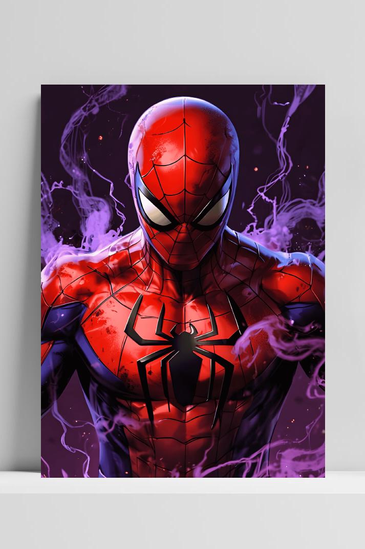 Spiderman op 3mm aluminium dibond