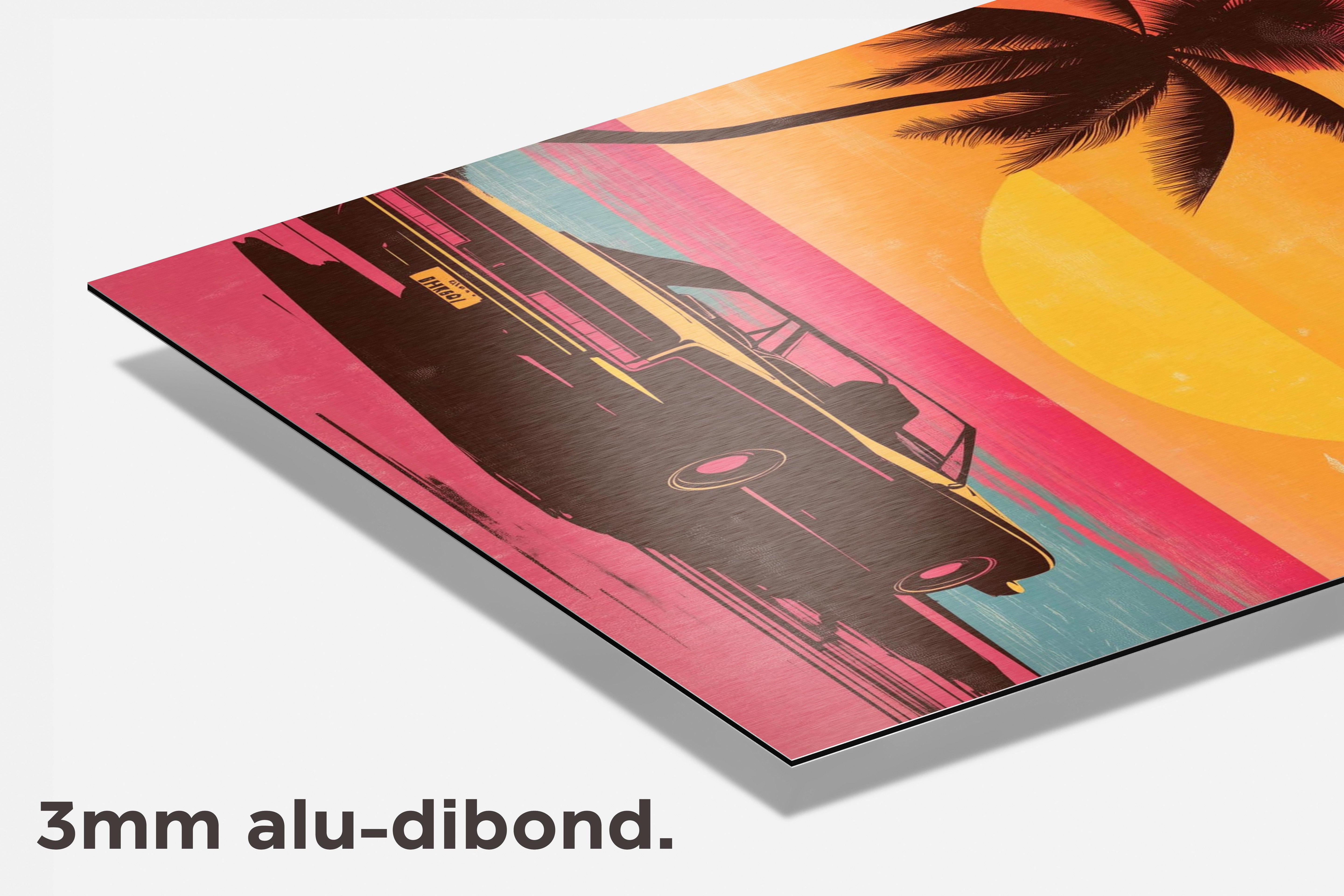 Retro Auto dibond detail