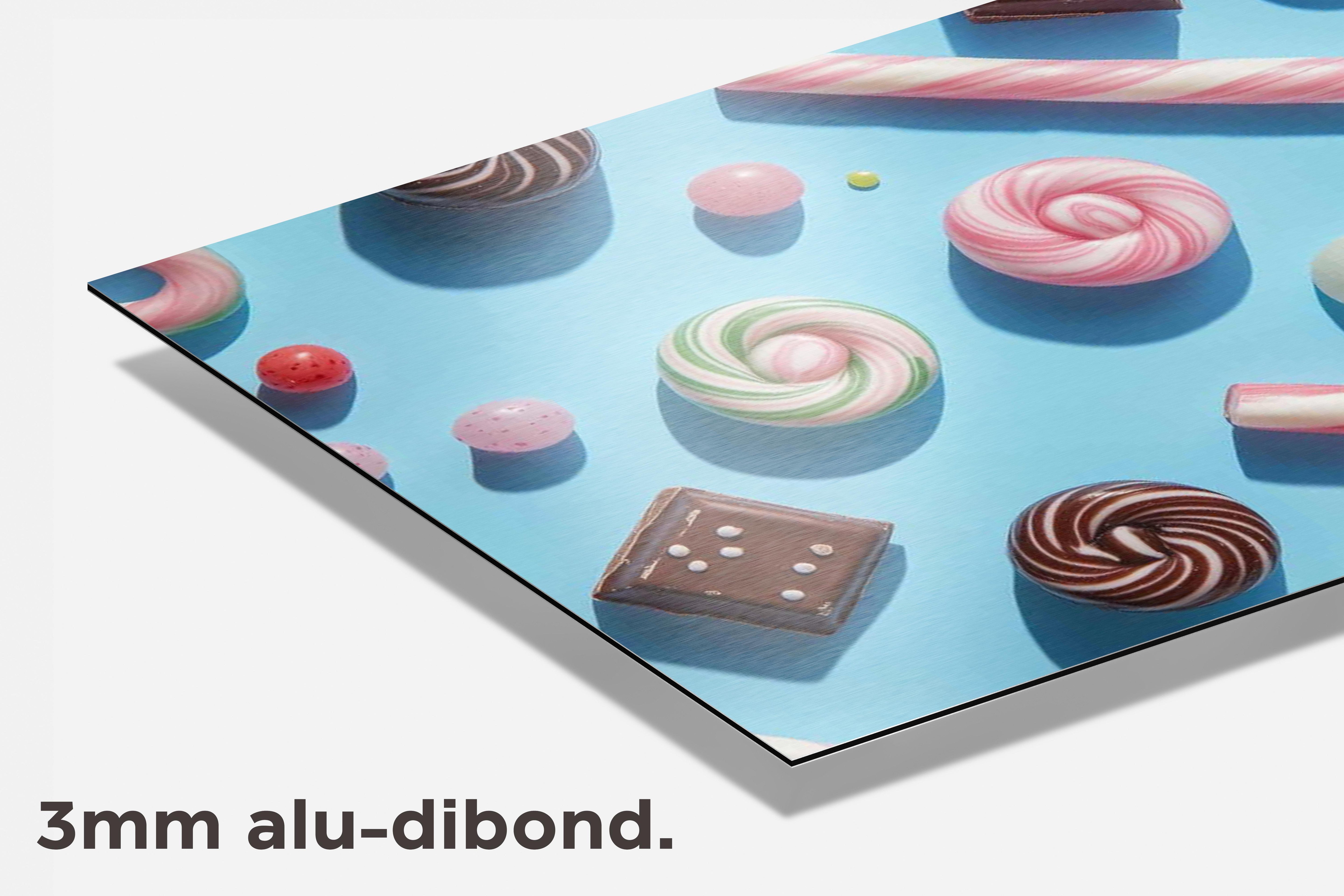 Snoep Chocolade dibond detail