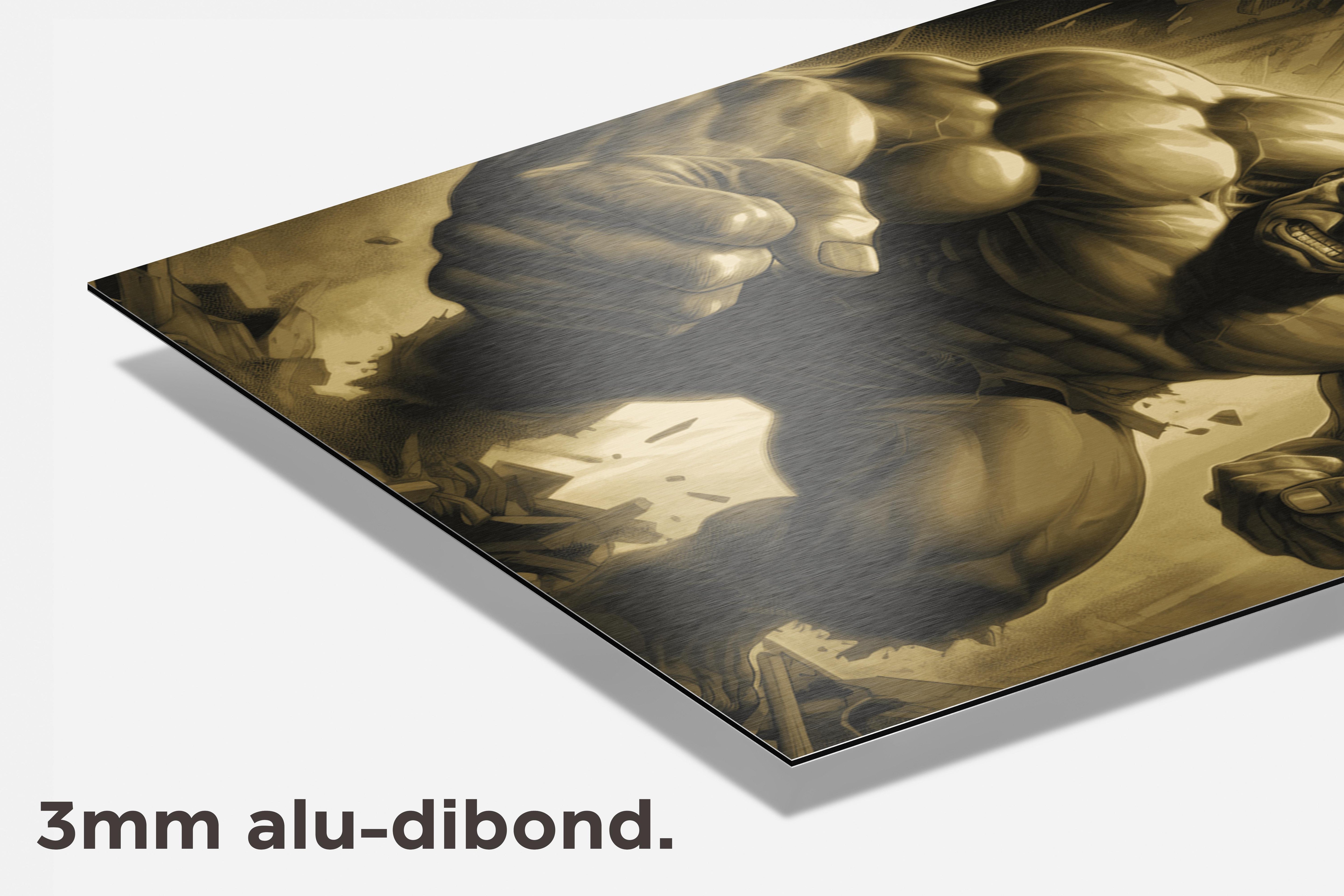 The Hulk dibond detail