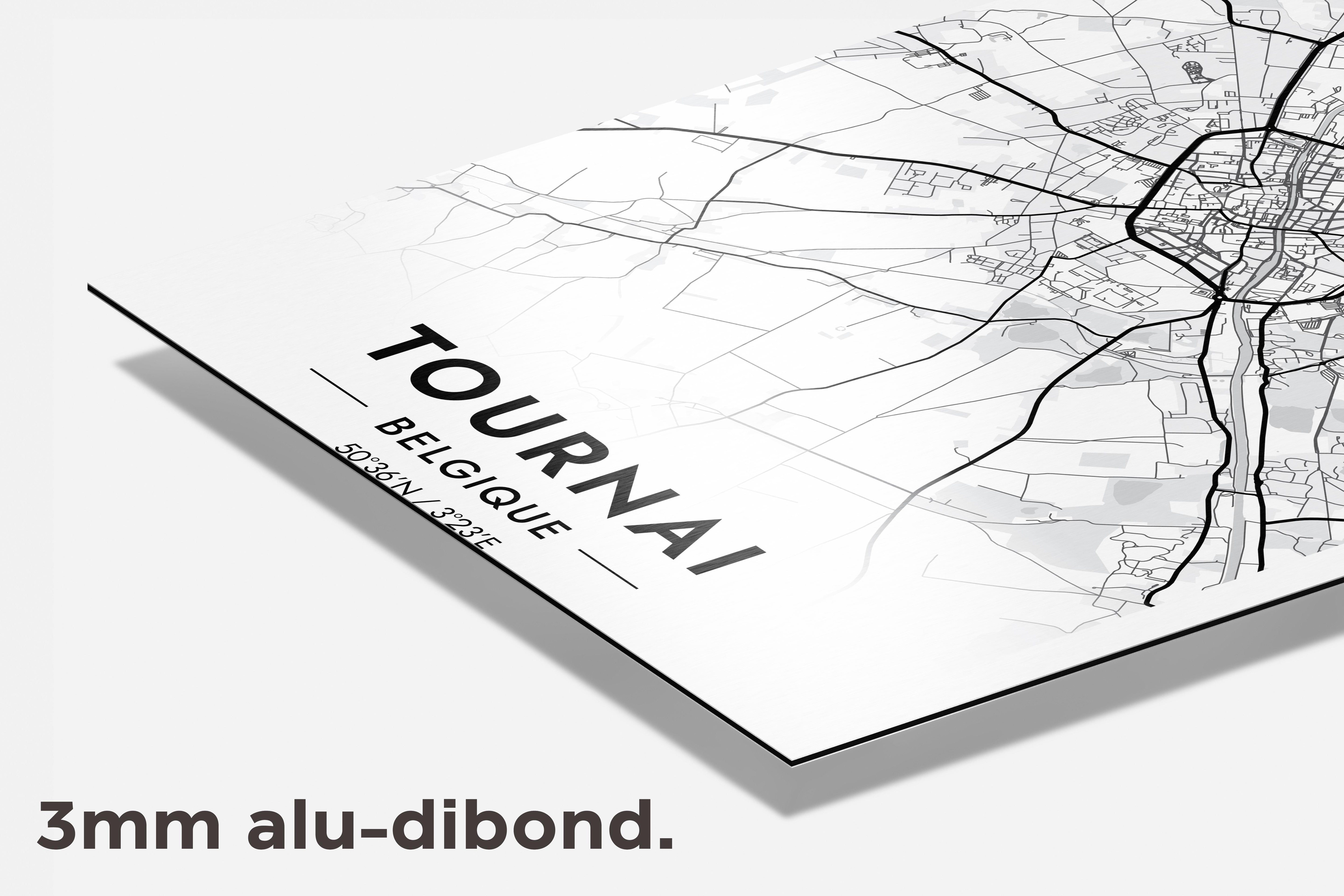 Tournai  Map dibond detail