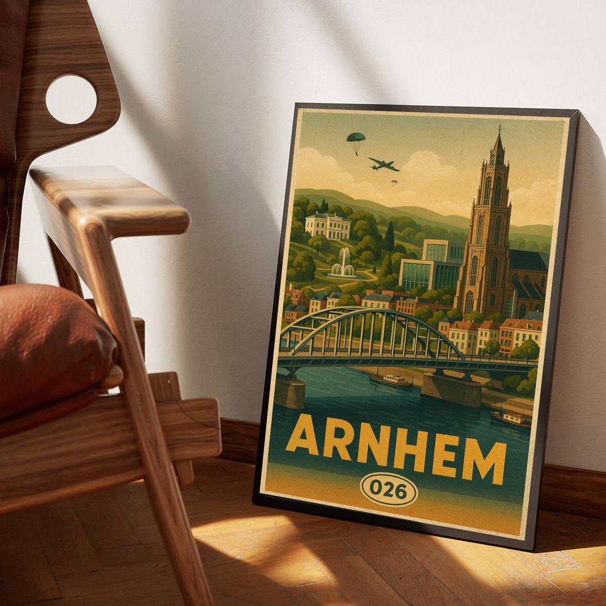 Arnhem Netherlands Vintage Text poster sfeerbeeld 3