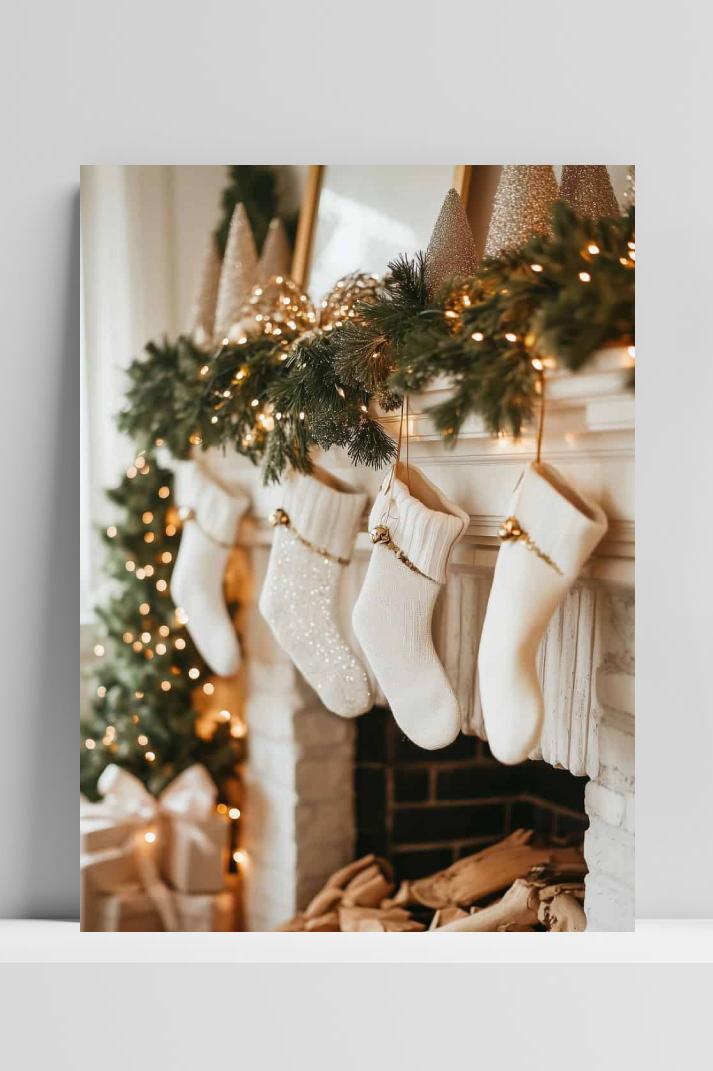 Kerstsok op 3mm aluminium dibond