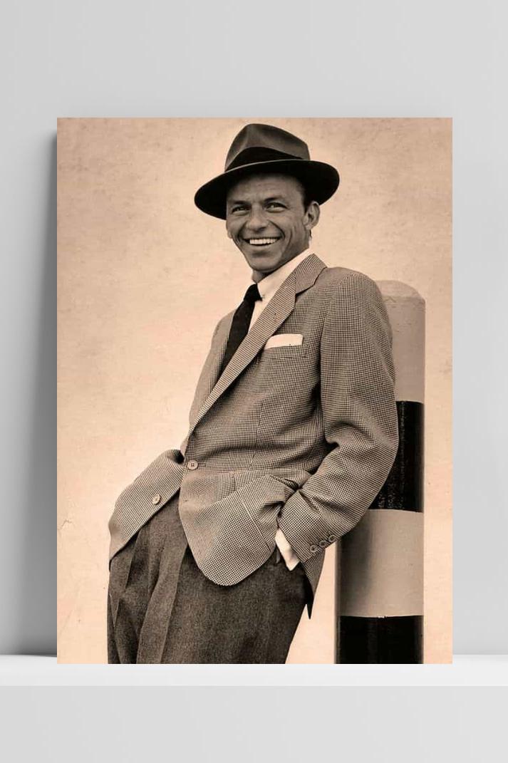 Frank Sinatra op 3mm aluminium dibond