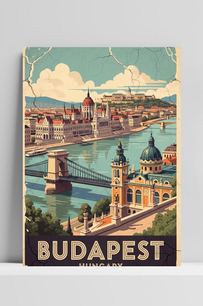 Budapest Hungary Text poster van 25 Artstreet