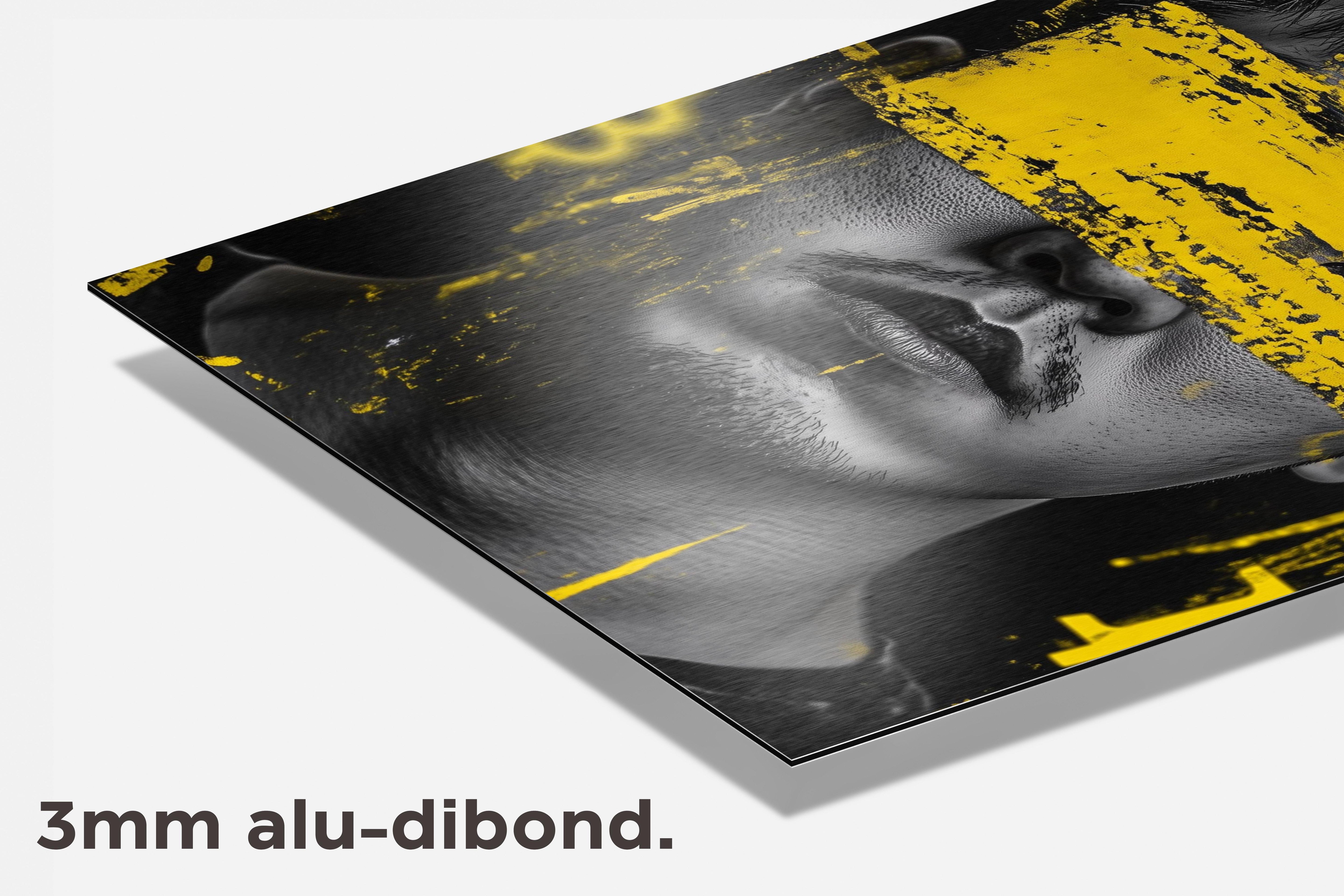 Bitcoin Man dibond detail